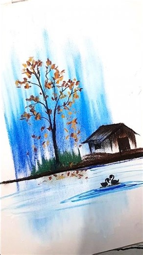 Easy and Simple soft pastel Landscape Painting for Beginners! • Step-by-step Tutorial #art #painting