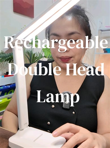 Rechargeable Double Head Table Lamp for Work and Study