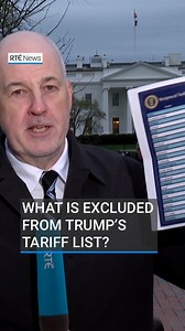 87K views · 1K reactions | US President Donald Trump announced 20% tariffs on imports from the European Union, saying the 20% figure is about half the EU levy on US goods. He also confirmed a 10% tariff on the UK. RTÉ’s Washington Correspondent Sean Whelan breaks down Donald Trump’s tariff list and what may be excluded. #rtenews #us #eu #tariffs #donaldtrump | RTÉ News | Facebook