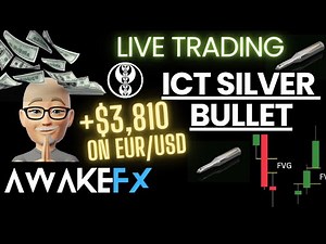 ICT Silver Bullet LIVE TRADE example - EURUSD step by step for $3810