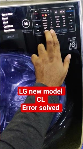 how to Solve CL Error LG new model washing machine front load #lgwashingmachine #error