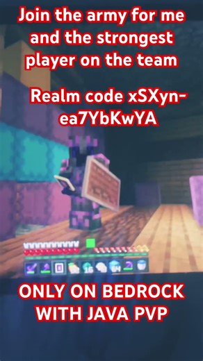 Join my Minecraft bedrock realm with Java PvP #blurrysjavapvp #minecraft #blurryface