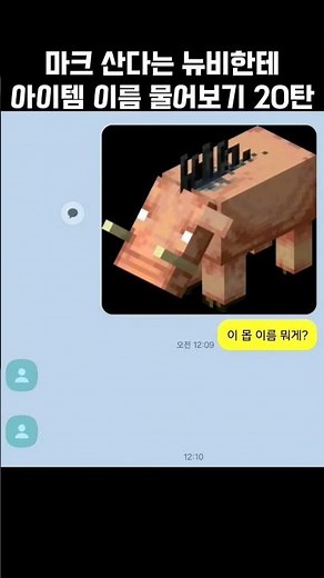 마크 산다는 친구한테 아이템 이름 물어보기 20탄