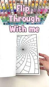Flip through of satisfying patterns: a zen doodle and coloring challenge #satisfyingpatterns