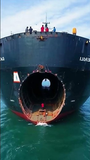 Construction process of double hull structure giant ship