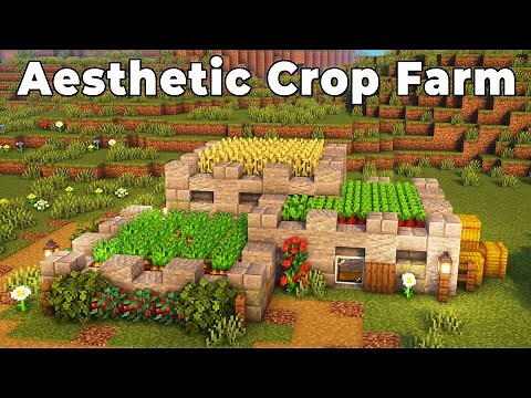 Minecraft | Aesthetic Tiered Crop Farm Tutorial