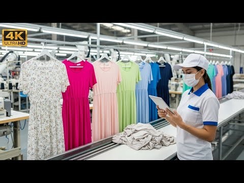 Inside a Modern Maxi Dress Factory | Full Manufacturing Process in 4K
