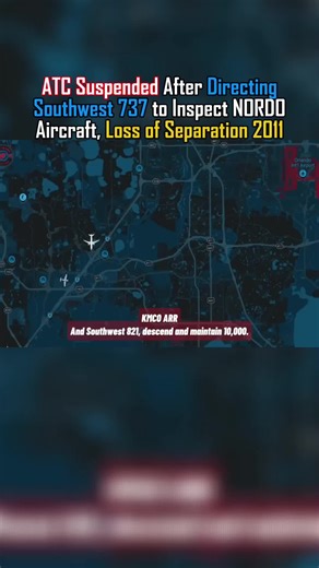 🇺🇸😱On March 27, 2011, a Southwest Airlines Boeing 737-700 (Flight WN-821, registration N293WN) en route from Phoenix to Orlando was involved in a loss-of-separation incident while approaching Orlando International Airport. At 12,000 feet, air traffic control asked the Southwest crew to visually inspect a Cirrus SR-22 flying 10 nautical miles ahead at 11,000 feet that had been out of radio contact for over an hour. The crew agreed and was vectored toward the Cirrus, eventually reporting visual