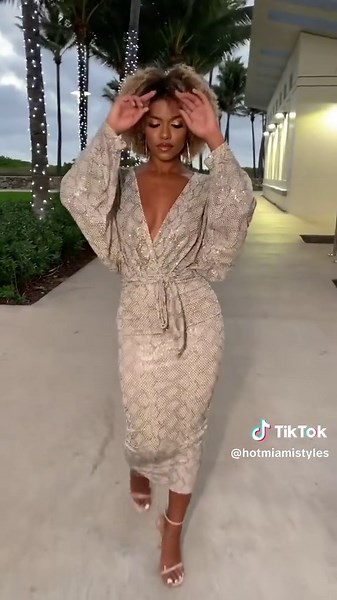 Shop 20% off sitewide Use code: New2026 HotMiamiStyles.com #snakeprint #dress #fashion #style
