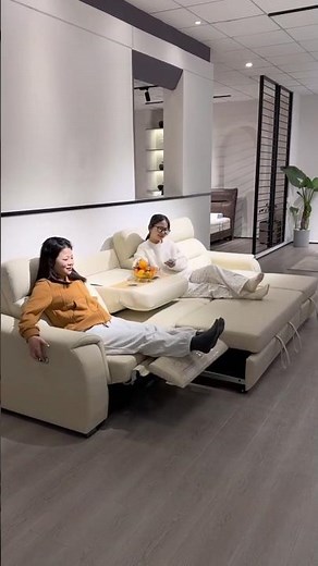 A folding multi-functional sofa bed that instantly transforms a sofa into a large bed #shorts