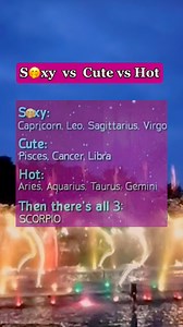 S3xy vs Cute vs Hot #zodiacsigns #foryouシ #horoscope #zodiac #astrology | Sabrosong Pinoy