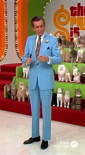 Bob Barker and cat audience #bobbarker #cats #sora #ai