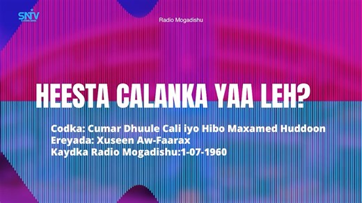 HEESTA CALANKA YAA LEH? WADAJIR WAXAA UGU LUUQEYNAYA CUMAR DHUULE CALI IYO HIBO MAXAMED HUDDOON. | Telefishinka Qaranka Soomaaliyeed