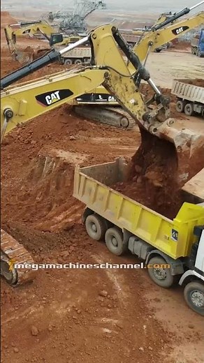 Drone Footage Of Mining Site Full Of Excavators And Fllet Of Trucks!