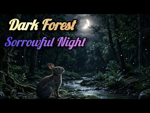 Dark Forest Ambience | Stream and Insect Sounds for Sleep
