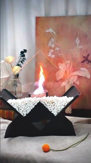 🔥 JHY DESIGN Geometric Tabletop Fireplace