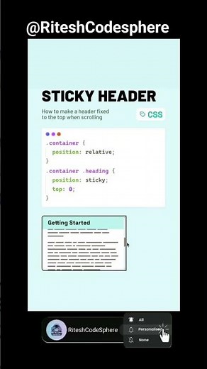 how to Create Sticky Header Only Using CSS | HTML & CSS Quick Tips | HTML & CSS Sticky Header