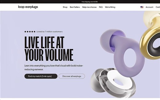 Loopearplugs，两个比利时的小伙做的，专门卖降噪耳塞的电商独立站，一年营收能做到一亿欧元