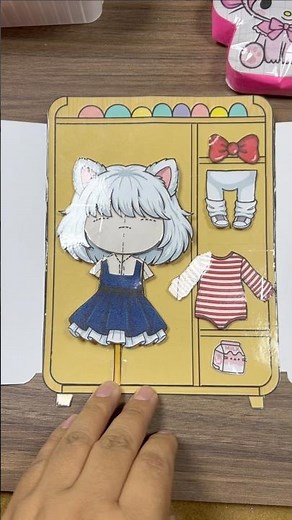 Hello Kitty Cosplay for Lila Paper Doll 🐱✨ #diy #burrikiki