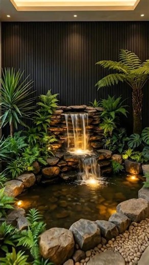 Building a Dream Waterfall Inside My House #transformation #diy #waterfall
