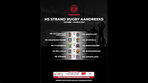 Hoërskool Strand Rugby-aandreeks: HS Strand vs HS Swartland | GSN Global sports Network