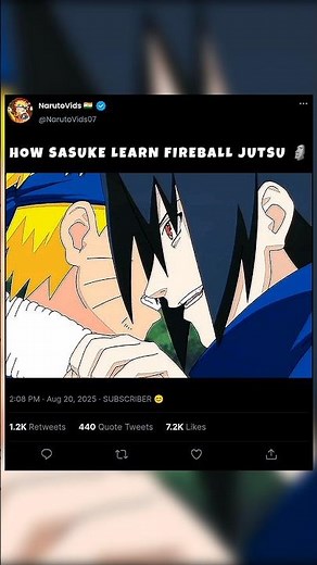 How Sasuke learn fireball jutsu🗿#naruto #animeedits #фонкдлябега