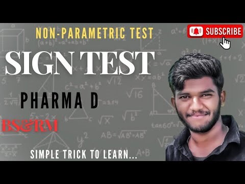 Sign Test | Pharm D Notes | Statistics Theory Explained in Telugu & English | Biostatistics |