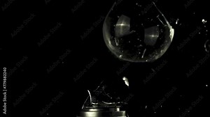 Super slow motion light bulb exploded. . High quality FullHD footage