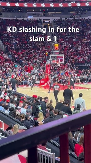 KD slashing in for the slam & 1 #nba #basketball #houstonrockets #houston #kevindurant #dunk