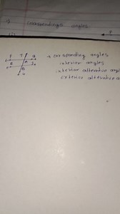\rightarrow cor sponding angles interior angles interior altern... | Filo