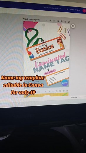 Editable Name Tag Templates for Kids