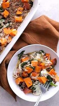 Clean & Easy Ground Beef and Sweet Potato Casserole #shorts #recipe