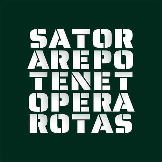 Saira Stencil (variable font) — Sator Square #kinetictypography