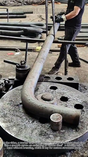 Steel Pipe Bending Hack for Structural Projects! #MetalFabrication