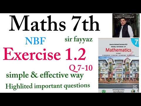 Maths class 7th | exercise 1.2 | ex 1.2 | Q 7-10 | NBF | unit 1 | Rational Number | grade 7
