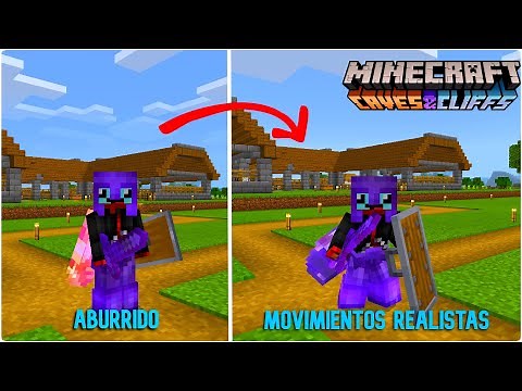 COMO TENER MOVIMIENTOS REALISTAS en Minecraft Bedrock 1.17 | New Player Animation | Actualización