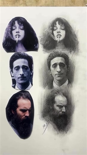 Paola Luther on Instagram: "These drawings reveal how value alone can define emotion and form. Edges are carefully tuned—some sharpened to anchor focus, others lost to let the light breathe. Notice how the light wraps over planes, not just resting on them. A quiet masterclass in tonal control. Via: @lutherpaola Artwork: Charcoal Portrait Studies Art by: @linmu22299 Remarks by: @paolaportfolio Art Lessons: @therealatelier #paolaluther #charcoaldrawing #portraitstudy #tonalvalue #arttutorial"