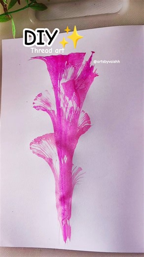 thread painting | string pull painting | easy thread painting✨ #shorts #viral #trending #threadart