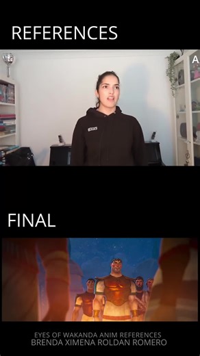 Animation vs Reference: Eyes of Wakanda 💜 A shot that took many reference takes! This was probably one of my favourite acting shots I’ve ever worked on. (although it was long, challenging, and it needed a few extra hours 😅 it became one of my favourites!) Finding the right reference to sell the performance was key, and it’s something I don’t think I could have done a few years ago. Becoming more comfortable on camera has made a huge difference.. and now it’s a shot my parents still laugh at wh
