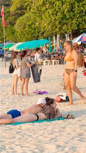 🇹🇭Phuket Beach Hot Day Sea And Sand Summer Holiday 57🏝️ #phuketbeach