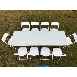 8ft Rectangular Table with 10 Chairs package (sku rt10cp)