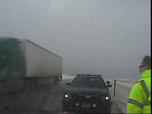 1.9M views · 2.4K reactions | A Wyoming Highway Patrol trooper was lucky to walk away from a crash after a close call with an out-of-control minivan on Interstate 80 on Wednesday. bit.ly/3JPEaun | FOX Weather | Facebook