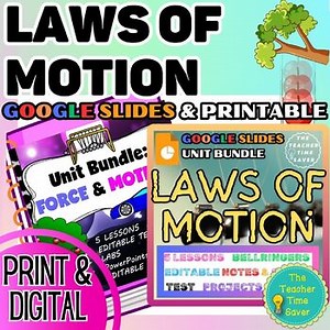 Laws of Motion FULL Printable and Digital Physical Science Notebook Unit Bundle