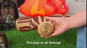 Sumind 4 Pieces of 12 Inch Inflatable Campfire Props Fake Camping Party Campfire Party Scene Decoration, Indoor and Outdoor Camping Game Props Fire Inflatable for Boys Firewood Toys