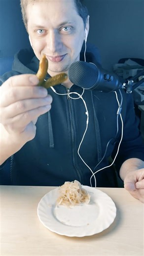 ASMR Salty Pickle Eating Sounds | Crunchy Pickled Cucumber Bites #asmr #pickles #shorts #food