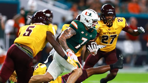 Full matchup history between Miami and Bethune-Cookman