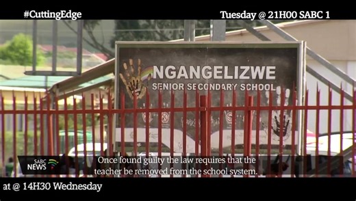 Tonight on Cutting Edge They trusted their teachers… but became victims instead. Shocking stories of betrayal, abuse, and the silence that followed. Who protects our children when the predators are in the classroom? Tuesday, 21:00, on SABC 1. Also on SABC News Channel 404 and SABC . | Cutting Edge