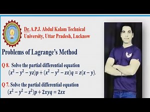 7. Problems of Lagrange's Method#UNIT-1#Mathematics-IV#AKTU#BAS303#BAS403