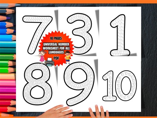 Early Number Writing Worksheets | Handwriting Practice & Trace Numbers | Prek Classroom Resources - Etsy