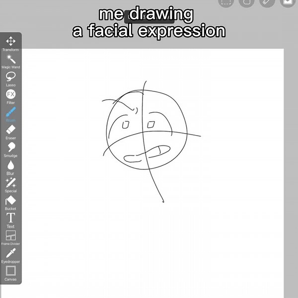Digital Drawing Process: Creating Cartoon Facial Expressions
